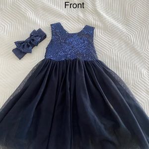 Navy blue tulle dress